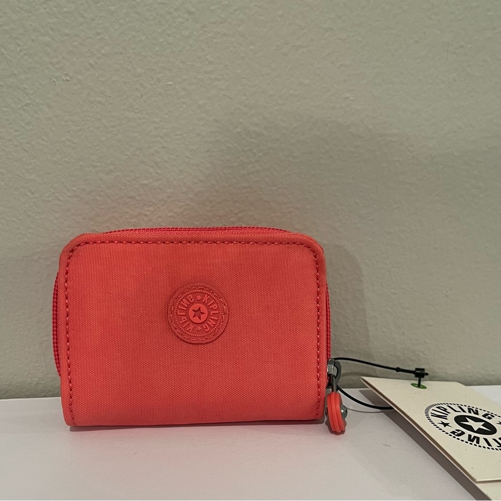 Kipling TOPS NR Small Wallet Cardholder Coral Crush - Picture 2 of 9